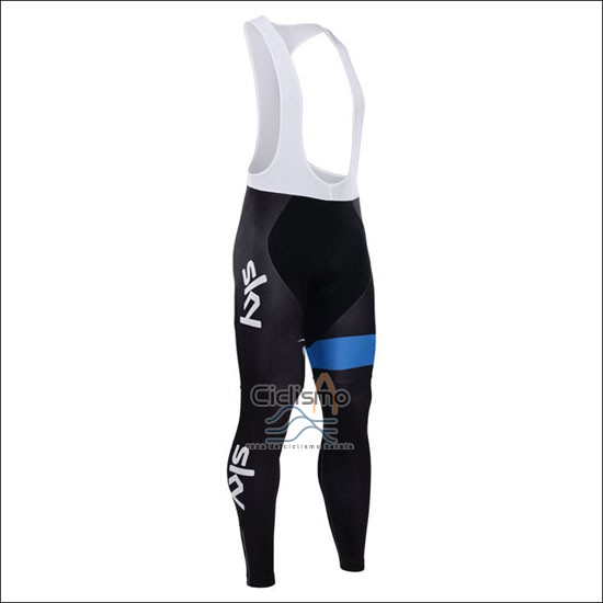 Sky Ropa Ciclismo Culotte Largo 2015 Mangas Largas Azul y Negro